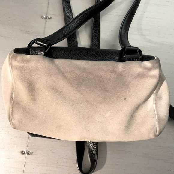 KARA small leather suede backpack